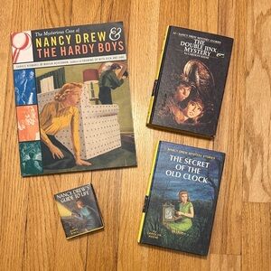Nancy Drew Book Lot - Vintage Mystery Covers 1959 & 1973. + 2 ND Life Philosophy
